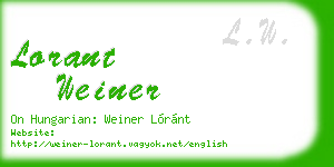 lorant weiner business card