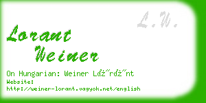 lorant weiner business card